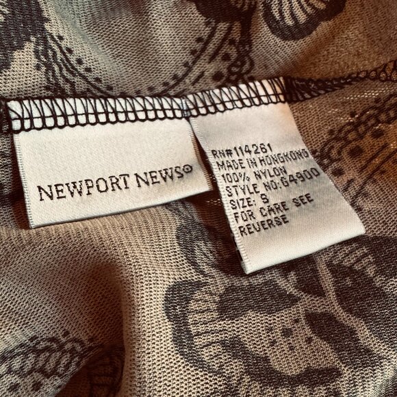 NWOT! Vintage Newport News Black Glitter Lace Floral Mesh Top Sz Small 1990s - Picture 6 of 6